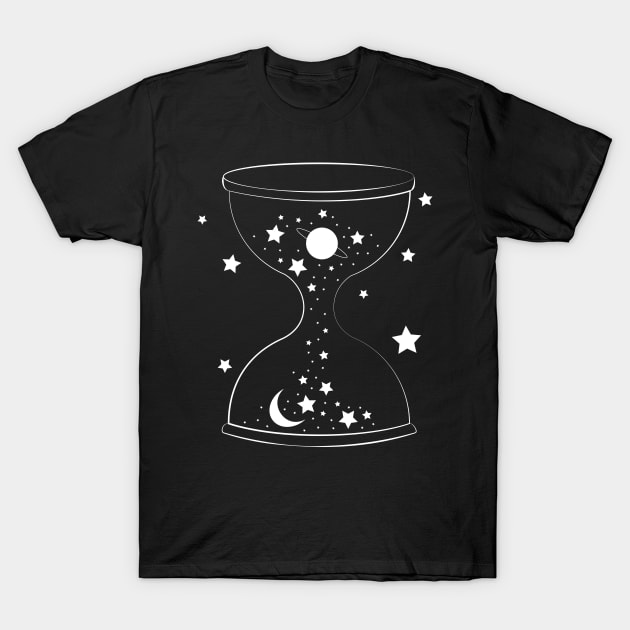universe clock with star dust T-Shirt by kateryna.koshman